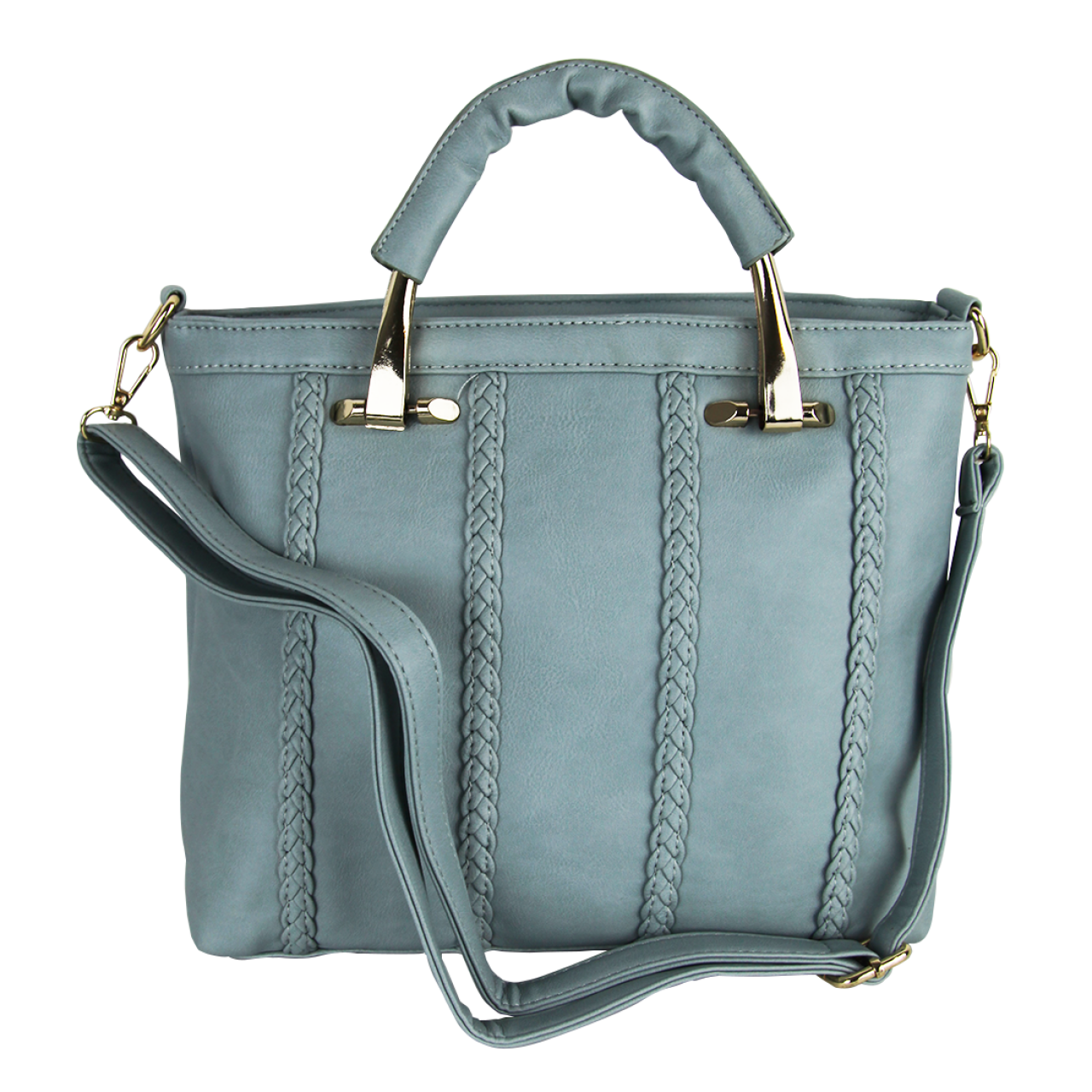 bright blue shoulder bag